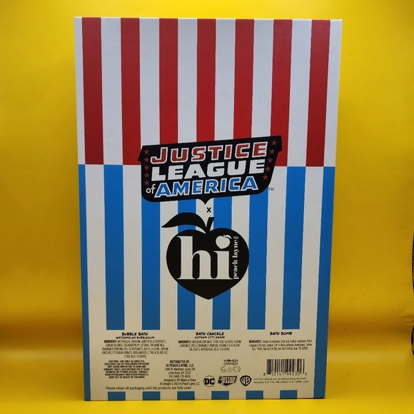 NEW Justice League x Hi Peach Layne Bath Set- Bath Bomb Bath Crackle Bubble Bath - Picture 2 of 6